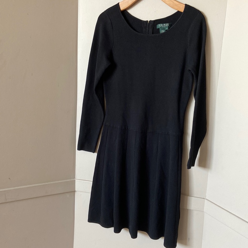 ralph lauren knitted little black dress